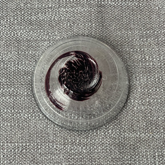 Purple Swirl Art Glass Bowl Handmade Artisan Made Textured - Picture 7 of 15